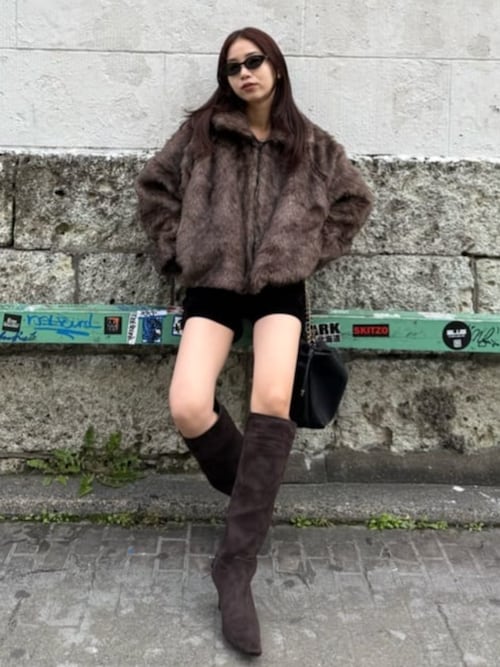 ジップアップファーコート（ブルゾン）｜AZUL BY MOUSSY（アズールバイ