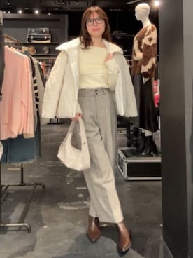 「AZUL by moussy（アズールバイマウジー）のアイテム（ニット/セーター）」を使った、AZUL BY MOUSSYさん（レディース・170cm）の冬コーディネート