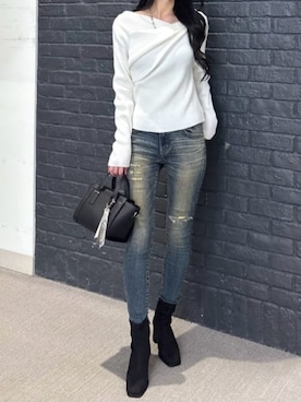 「AZUL by moussy（アズールバイマウジー）のアイテム（シューズ）」を使った、AZUL BY MOUSSYさん（レディース・160cm）の春コーディネート