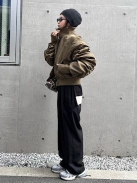 「AZUL by moussy（アズールバイマウジー）のアイテム（ショルダーバッグ）」を使った、AZUL BY MOUSSYさん（レディース・160cm）の秋コーディネート