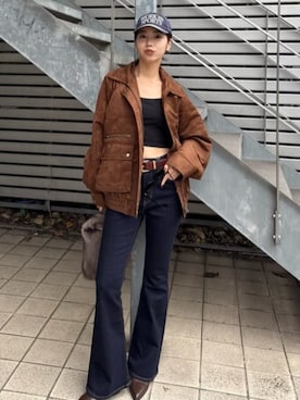 「AZUL by moussy（アズールバイマウジー）のアイテム」を使った、AZUL BY MOUSSYさん（レディース・160cm）の秋コーディネート