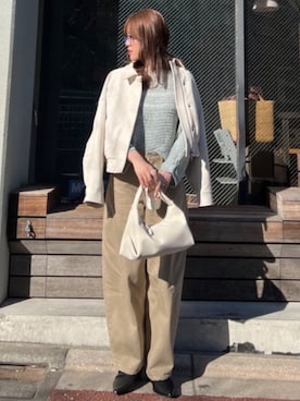 「AZUL by moussy（アズールバイマウジー）のアイテム（シューズ）」を使った、AZUL BY MOUSSYさん（レディース・170cm）の冬コーディネート