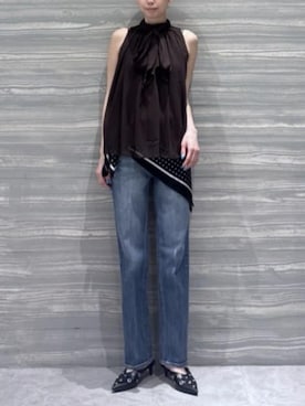 「AZUL by moussy（アズールバイマウジー）のアイテム（パンツ）」を使った、AZUL BY MOUSSYさん（レディース・161cm）の春コーディネート