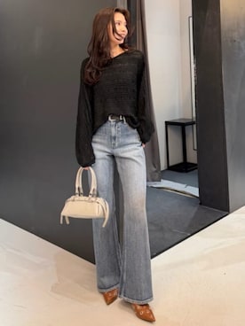 「AZUL by moussy（アズールバイマウジー）のアイテム（シューズ）」を使った、AZUL BY MOUSSYさん（レディース・160cm）の春コーディネート