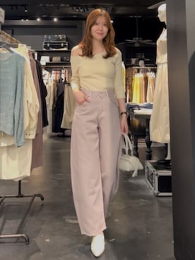 「AZUL by moussy（アズールバイマウジー）のアイテム（シューズ）」を使った、AZUL BY MOUSSYさん（レディース・170cm）の春コーディネート