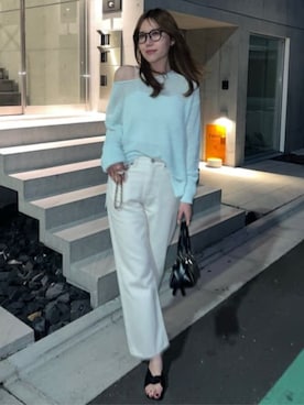 「AZUL by moussy（アズールバイマウジー）のアイテム（シューズ）」を使った、AZUL BY MOUSSYさん（レディース・170cm）の春コーディネート