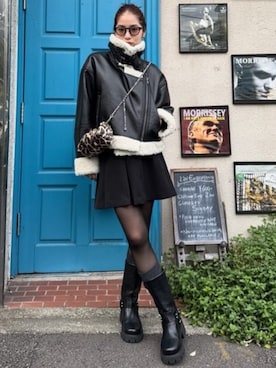 「AZUL by moussy（アズールバイマウジー）のアイテム（ショルダーバッグ）」を使った、AZUL BY MOUSSYさん（レディース・160cm）の秋コーディネート