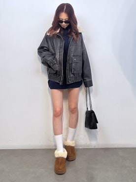 「AZUL by moussy（アズールバイマウジー）のアイテム（スカート）」を使った、AZUL BY MOUSSYさん（レディース・162cm）の秋コーディネート