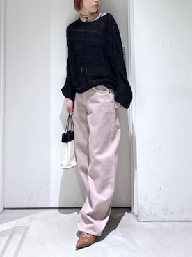 「AZUL by moussy（アズールバイマウジー）のアイテム（シューズ）」を使った、AZUL BY MOUSSYさん（レディース・158cm）の春コーディネート