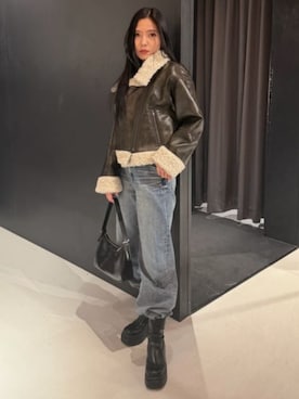 「アイテム（ブーツ）」を使った、AZUL BY MOUSSYさん（レディース・160cm）の秋コーディネート