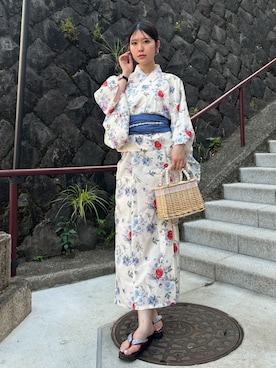 「アイテム（浴衣）」を使った、AZUL BY MOUSSYさん（レディース・170cm）の夏コーディネート