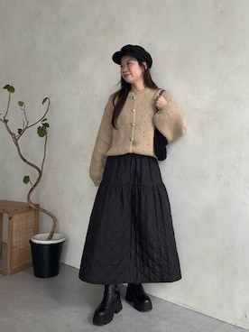 「アイテム（キャスケット）」を使った、まりんさん（レディース・148cm・20代）の秋コーディネート