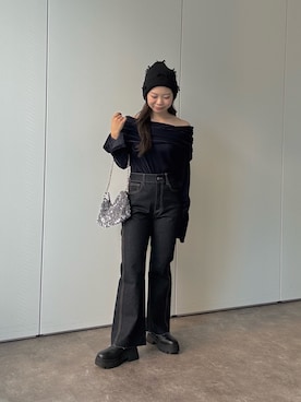 「アイテム（ショルダーバッグ）」を使った、まりんさん（レディース・148cm）の夏コーディネート