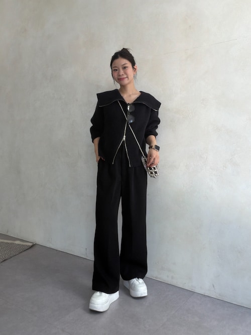 ハイウエストセンタープレスタックパンツ