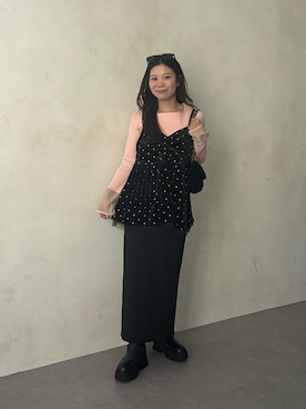 「アイテム（キャミソール）」を使った、まりんさん（レディース・148cm）の秋コーディネート