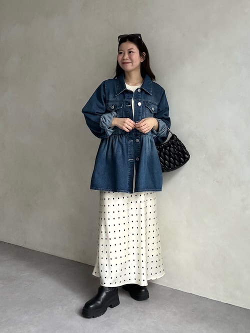 セール】ペプラムデニムジャケット（デニムジャケット）｜prose verse