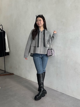 「アイテム（パーカー）」を使った、まりんさん（レディース・148cm・20代）の冬コーディネート