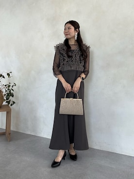 「アイテム（ドレス）」を使った、まりんさん（レディース・148cm）の秋コーディネート