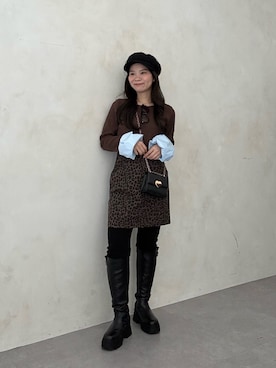 「アイテム（キャスケット）」を使った、まりんさん（レディース・148cm・20代）の冬コーディネート