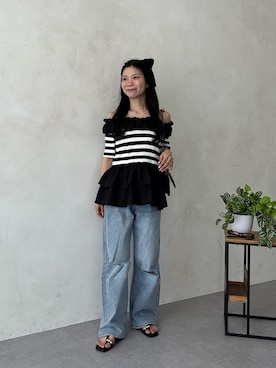 「prose verse（プロズヴェール）のアイテム」を使った、まりんさん（レディース・148cm）の夏コーディネート