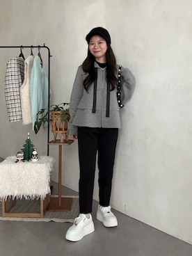 「アイテム（パーカー）」を使った、まりんさん（レディース・148cm・20代）の冬コーディネート