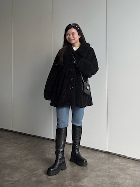 「アイテム（カチューシャ）」を使った、まりんさん（レディース・148cm）の秋コーディネート