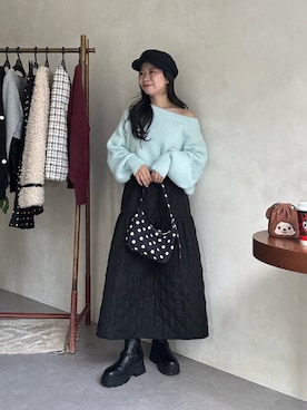 「アイテム（キャスケット）」を使った、まりんさん（レディース・148cm・20代）の冬コーディネート