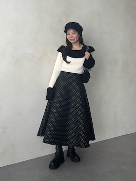 「アイテム（キャスケット）」を使った、まりんさん（レディース・148cm・20代）の秋コーディネート