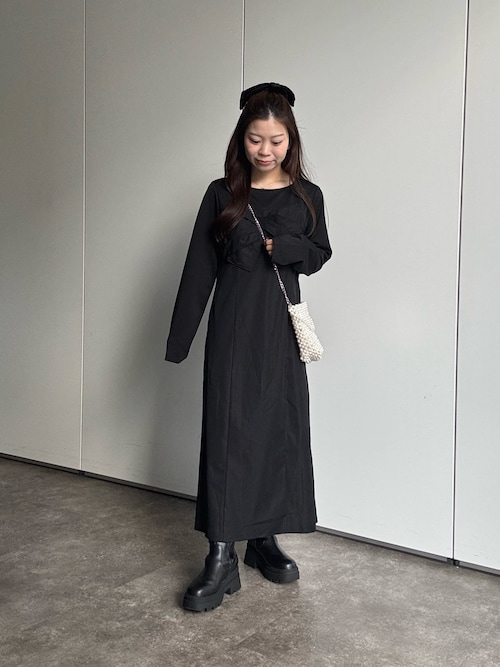 フロントリボンビスチェドッキングワンピース（ワンピース）｜prose