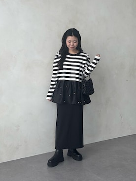 「アイテム（ブーツ）」を使った、まりんさん（レディース・148cm）の夏コーディネート