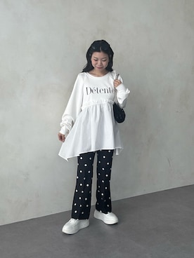 「アイテム（スウェット）」を使った、まりんさん（レディース・148cm）の夏コーディネート