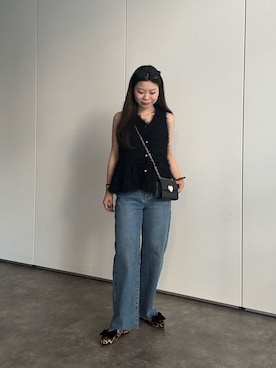 「アイテム（ベスト）」を使った、まりんさん（レディース・148cm・20代）の夏コーディネート