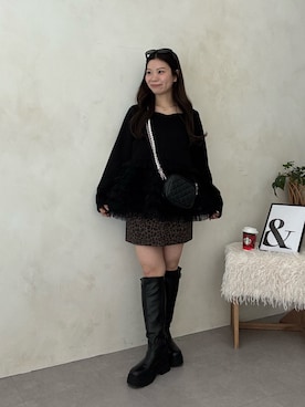 「アイテム（バッグ）」を使った、まりんさん（レディース・148cm）の冬コーディネート