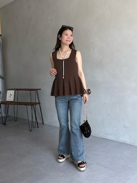 「prose verse（プロズヴェール）のアイテム」を使った、まりんさん（レディース・148cm）の夏コーディネート