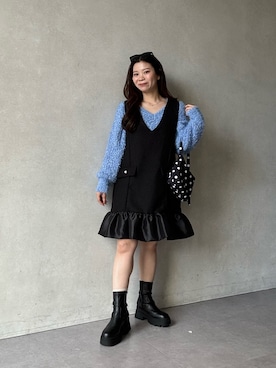 「アイテム（ワンピース/ドレス）」を使った、まりんさん（レディース・148cm・20代）の秋コーディネート