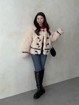 「アイテム（ブルゾン）」を使った、まりんさん（レディース・148cm）の冬コーディネート