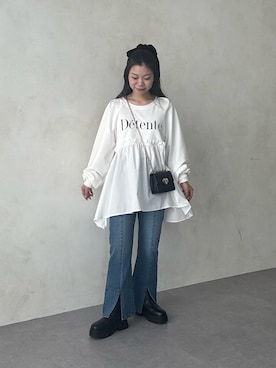「アイテム（ブーツ）」を使った、まりんさん（レディース・148cm）の夏コーディネート