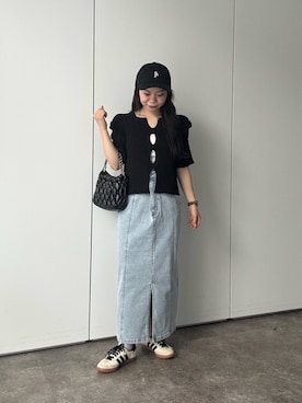 「アイテム（キャップ）」を使った、まりんさん（レディース・148cm・20代）の夏コーディネート