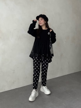 「アイテム（キャスケット）」を使った、まりんさん（レディース・148cm）の秋コーディネート