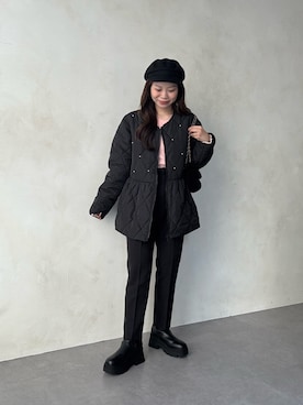 「アイテム（ブルゾン）」を使った、まりんさん（レディース・148cm）の秋コーディネート