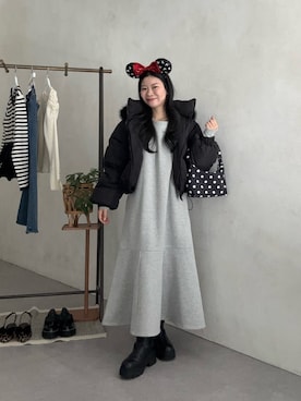 「アイテム（ワンピース）」を使った、まりんさん（レディース・148cm・20代）の秋コーディネート