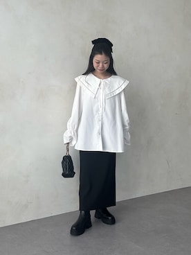 「アイテム（ブーツ）」を使った、まりんさん（レディース・148cm）の夏コーディネート