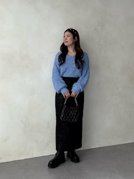 「アイテム（カチューシャ）」を使った、まりんさん（レディース・148cm）の秋コーディネート