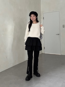 「アイテム（キャスケット）」を使った、まりんさん（レディース・148cm・20代）の冬コーディネート