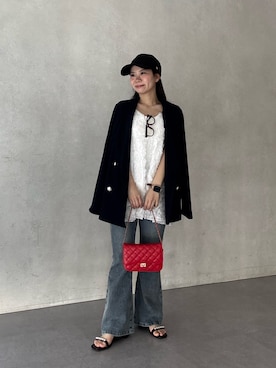 「prose verse（プロズヴェール）のアイテム（帽子）」を使った、まりんさん（レディース・148cm）の春コーディネート