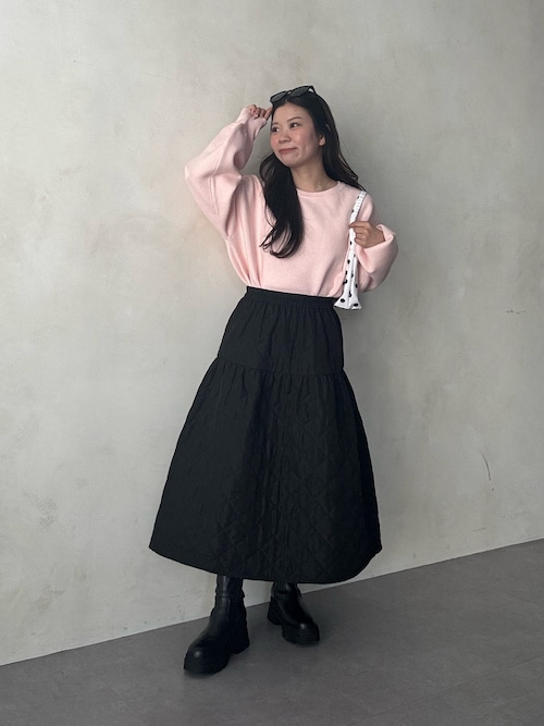 未使用級　現行　LOUIS VUITTON　フレア　キルティングスカート　黒　S 未使用級 現行 LOUIS VUITTON フレア キルティングスカート 黒 S 未