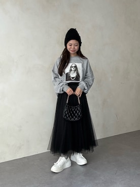 「アイテム（スウェット）」を使った、まりんさん（レディース・148cm）の夏コーディネート