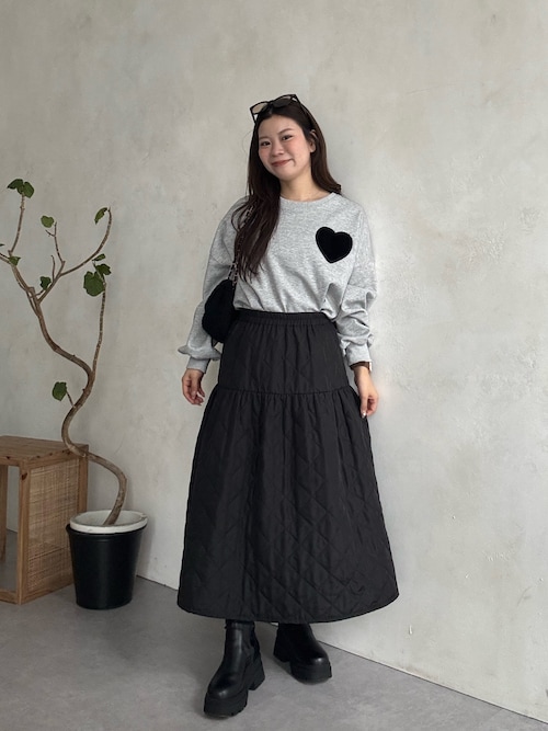 キルティングボリュームフレアスカート（スカート）｜prose verse
