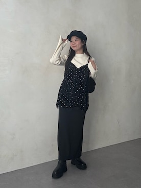 「アイテム（キャスケット）」を使った、まりんさん（レディース・148cm・20代）の秋コーディネート