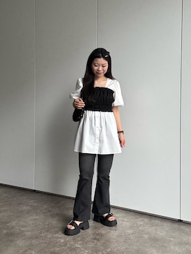 「prose verse（プロズヴェール）のアイテム」を使った、まりんさん（骨格ウェーブ・レディース・148cm）の夏コーディネート